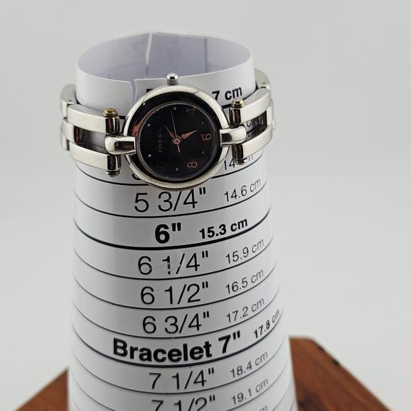 Fossil Women's Silver Tone Round Blue Dial Bracelet Watch Retro Link ES-8931 - Picture 7 of 7